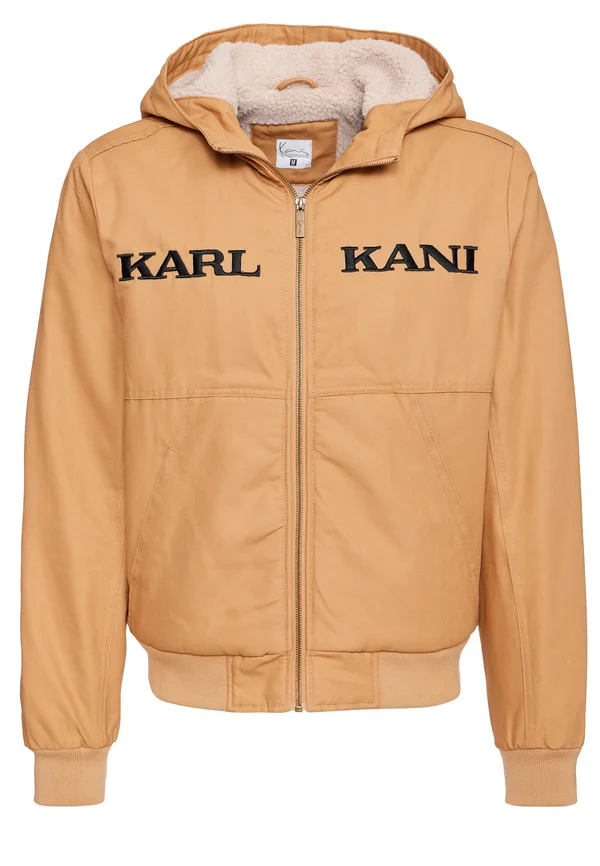 RETRO HOODED BOMBER JACKET - Winter jacket - sand