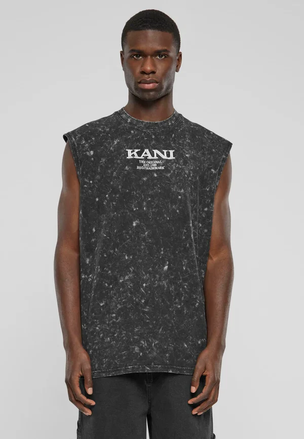 RETRO WASHED SLEEVELESS  - Top - black