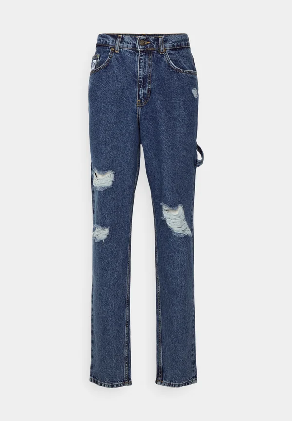 RETRO WORKWEAR HEAVY DISTRESSED - Jeans Tapered Fit - vintage indigo