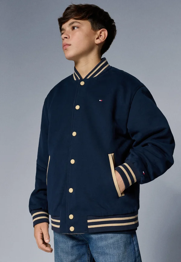 REVERSIBLE JACKET UNISEX - Bomber Jacket - gentle gold coloured/dark night navy