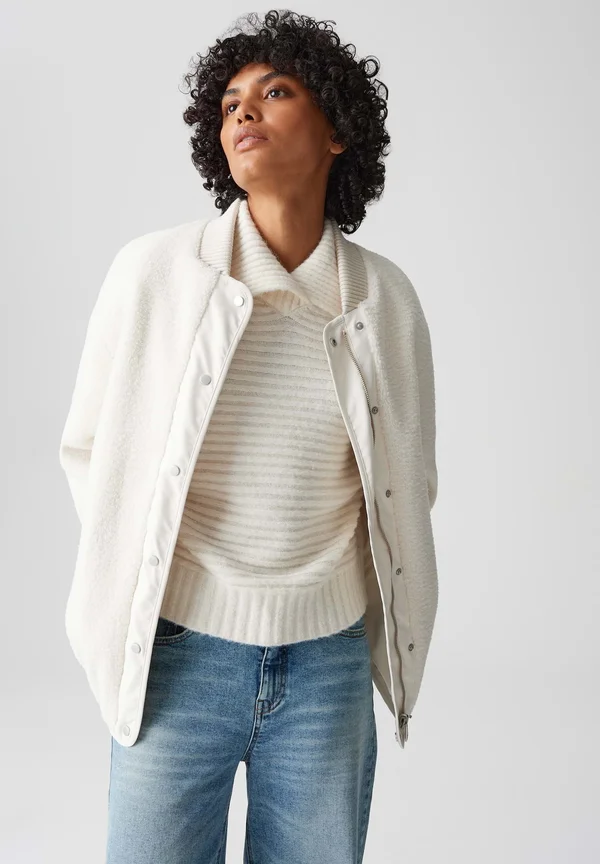 RELAXED FIT REVERSIBLE - Bomber Jacket - soft cream