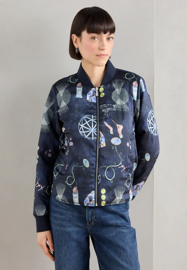 REVERSIBLE QUILTED - Bomber Jacket - sky captain