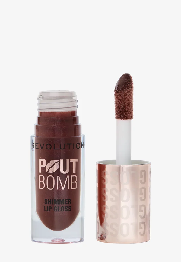 REVOLUTION POUT BOMB SHIMMER GLOSS - Lip gloss - chocolate sparkle