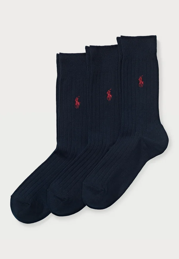 RIBBED CREW SOCK 3 PACK - Socks - marine