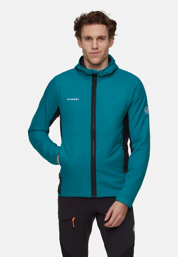 RIME AIR IN HYBRID HOODED - Soft shell jacket - deep teal-black