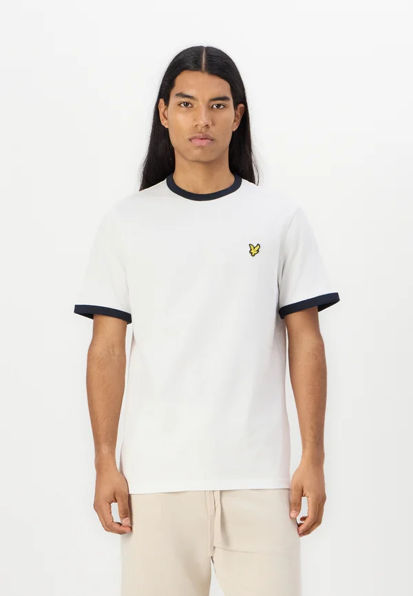 RINGER - Basic T-shirt - white/dark navy