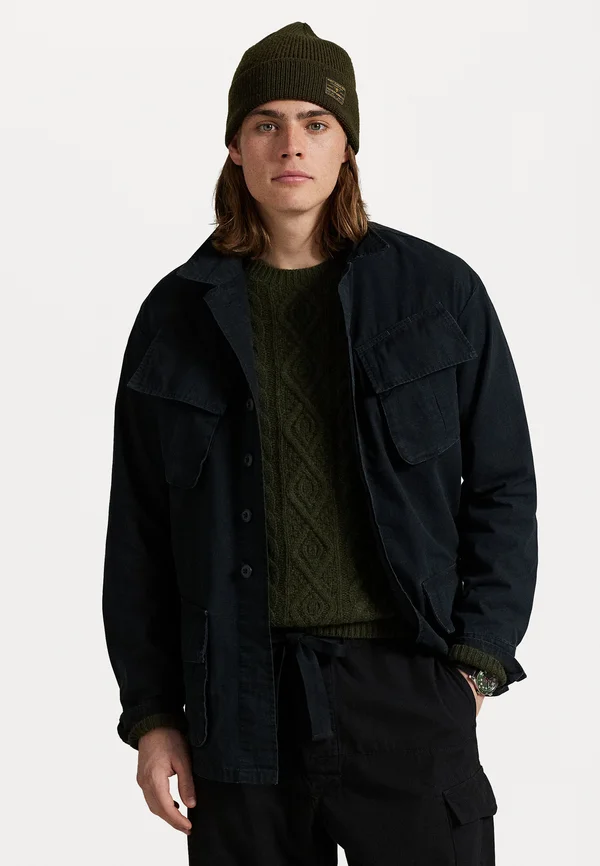 RIPSTOP UTILITY OVERSHIRT - Summer jacket - polo black