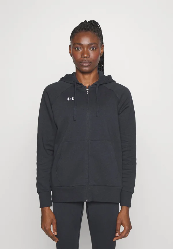 RIVAL FLEECE - Zip-up sweatshirt - black/white