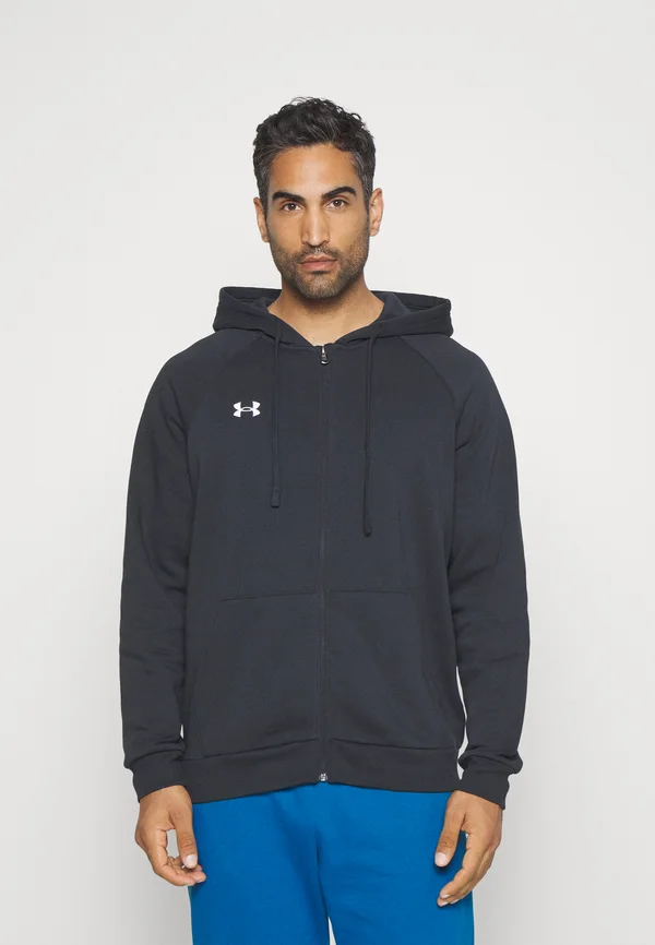 RIVAL FLEECE - Zip-up sweatshirt - black/white