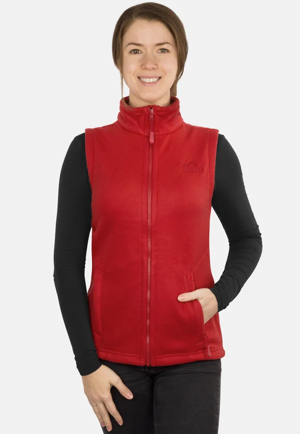 Ärmellose weste mit Seitentasche und Stehkragen Winterweste Bodywarmer - Waistcoat - rot