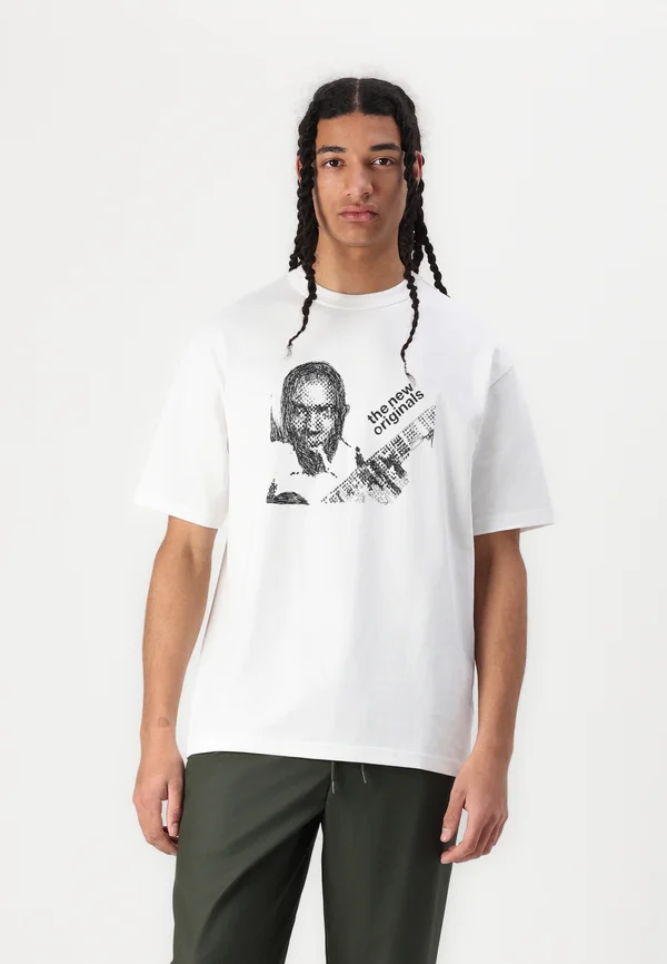 ROBERT TEE - Print T-shirt - white