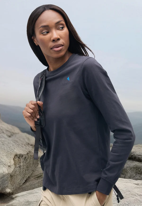 ROOT LOGO TEE - Long sleeved top - raven