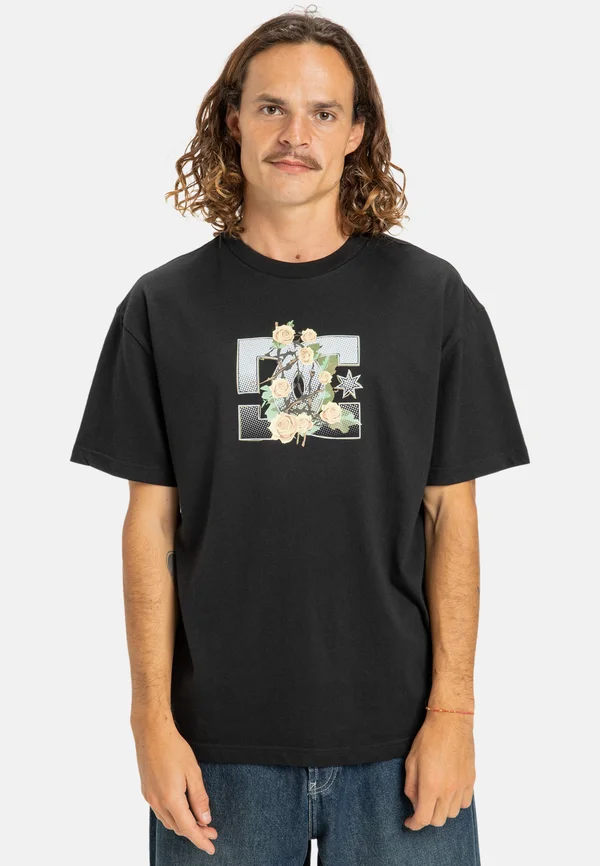 ROSE AND THORN STAR - Print T-shirt - kvj black
