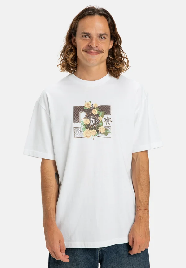 ROSE AND THORN STAR - Print T-shirt - wbb0 white