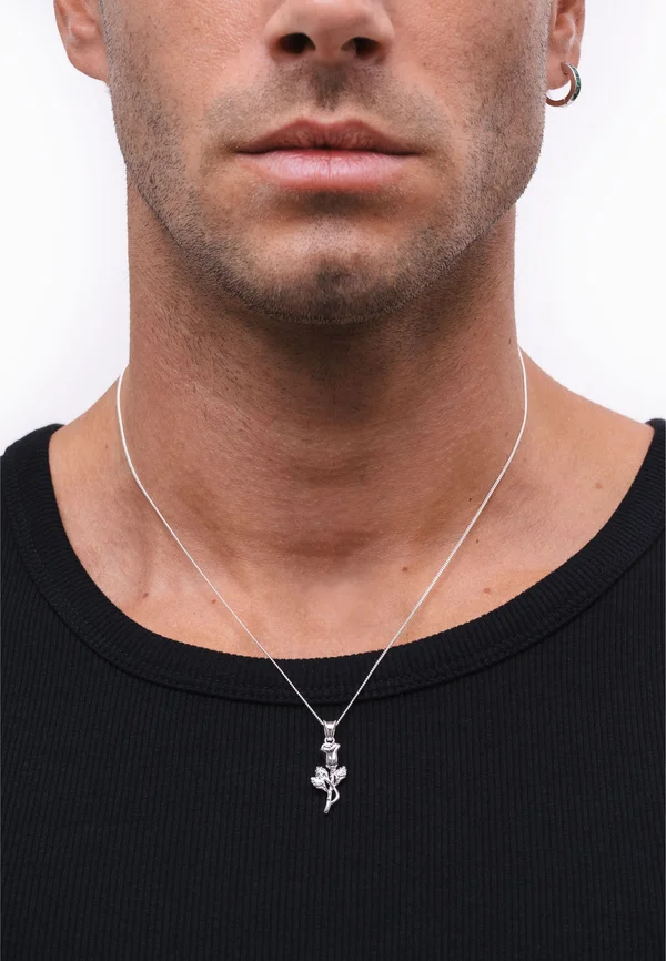 ROSE PENDANT UNISEX - Necklace - silver-colored