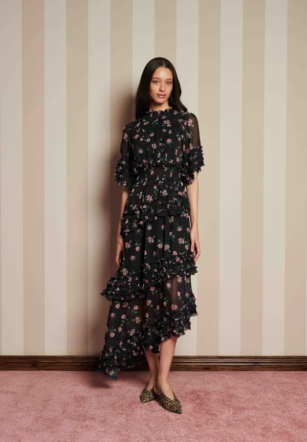 ROSE WAY ASYMMETRIC - Day dress - black
