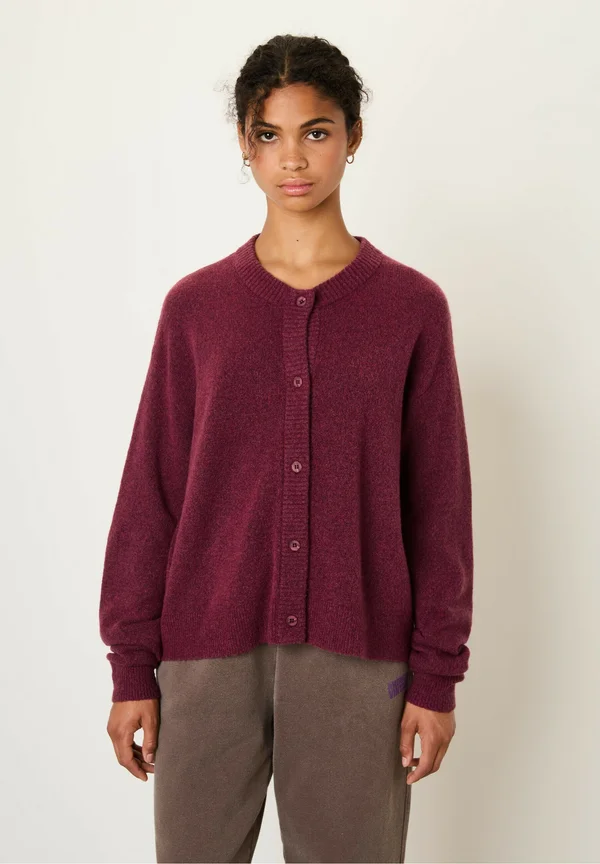 ROUND COLLAR LONG-SLEEVES BOWL  - Cardigan - raisin chine