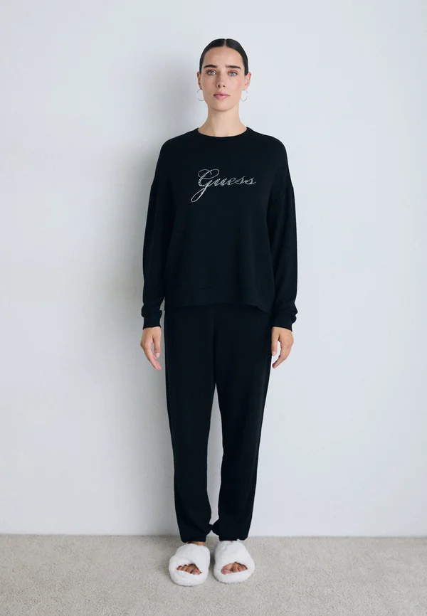 ROUND NECK - Pyjama set - jet black