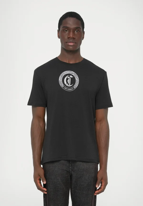 ROUND SNAKE - Print T-shirt - black