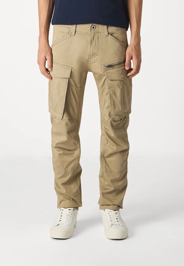 ROVIC ZIP TAPERED - Cargo trousers - dune