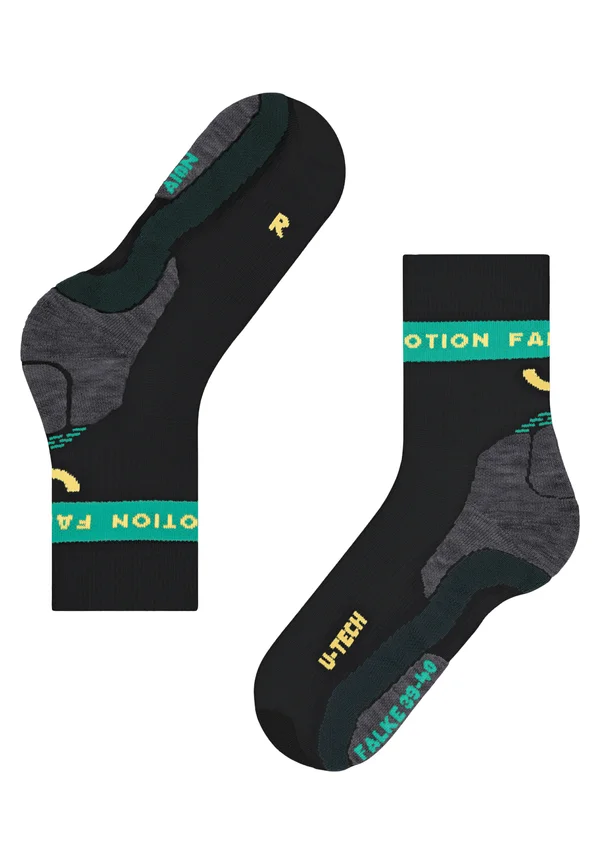 RU TRUE MOTION AION RUNNING WITH U-TECH CUSHIONING - Sports socks - black