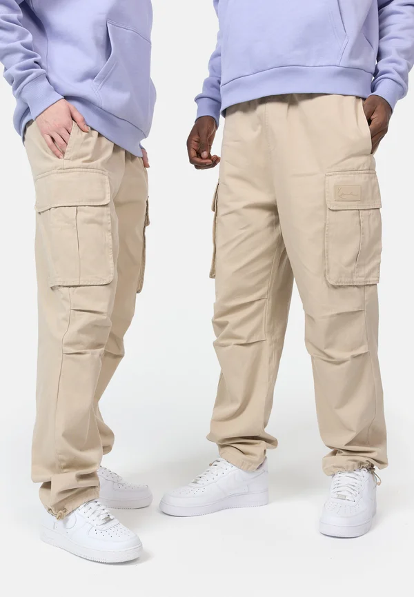RUBBER SIGNATURE PANTS UNISEX - Cargo trousers - beige