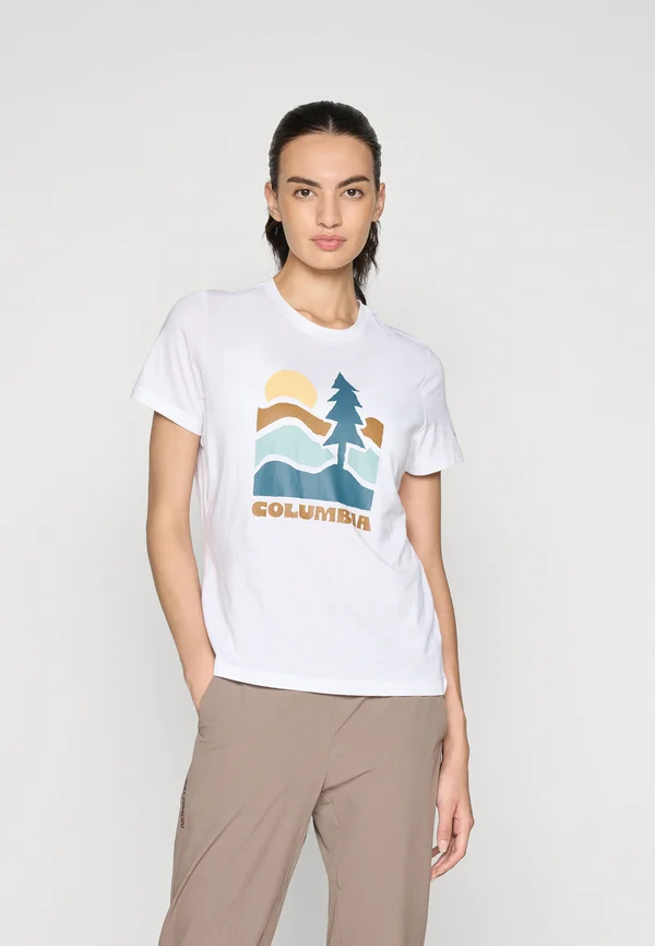 RUBY SPRINGS™ GRAPHIC FITTED - Print T-shirt - white