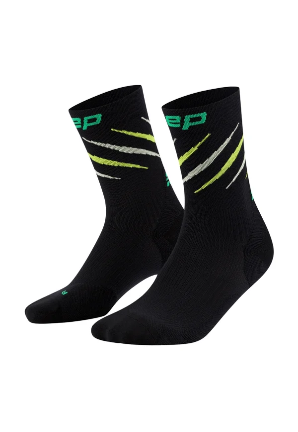 RUN COMPRESSION EDITION CLAW MID CUT - Sports socks - black green mix