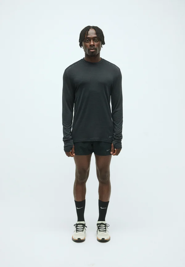 RUN - Long sleeved top - black/anthracite
