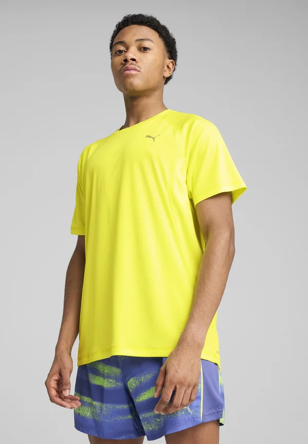 RUN VELOCITY TEE - Sports T-shirt - lemon sherbert