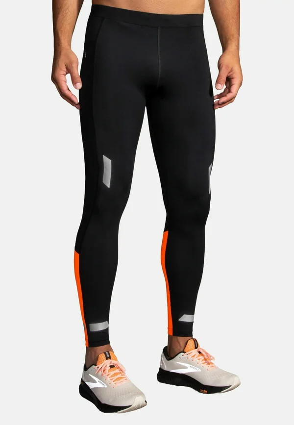 RUN VISIBLE 2.0 - Leggings - black ecru fluoro flash