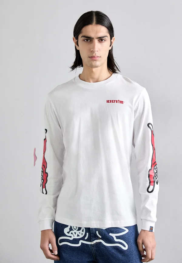 RUNNING DOG - Long sleeved top - white