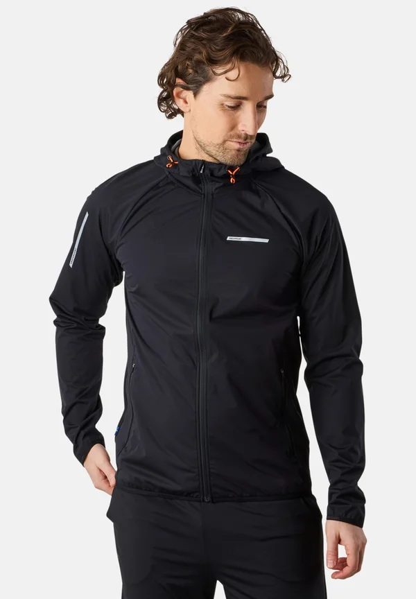 Running jacket - black orange