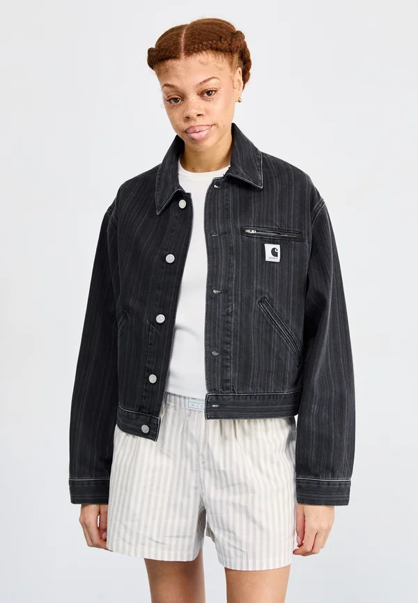 RYLAN JACKET - Denim jacket - black stone washed