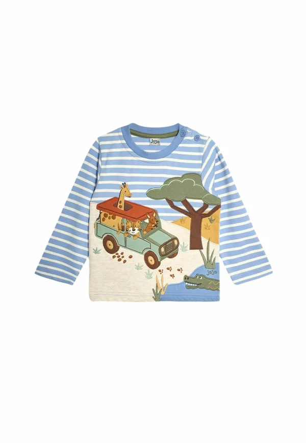 SAFARI SCENE APPLIQUE REGULAR FIT - Long sleeved top - blue