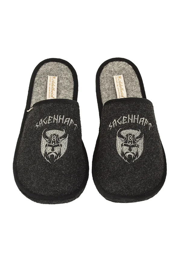 SAGENHAFT - Slippers - rabenschwarz