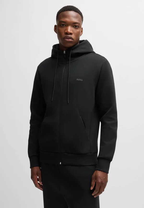SAGGY - Zip-up sweatshirt - black