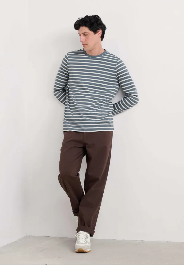 SAILOR - Long sleeved top - grey - breton light