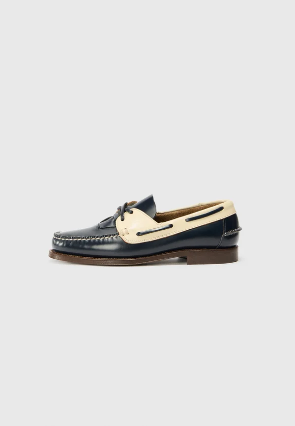 SALER - Slip-ons - dark navy/custard