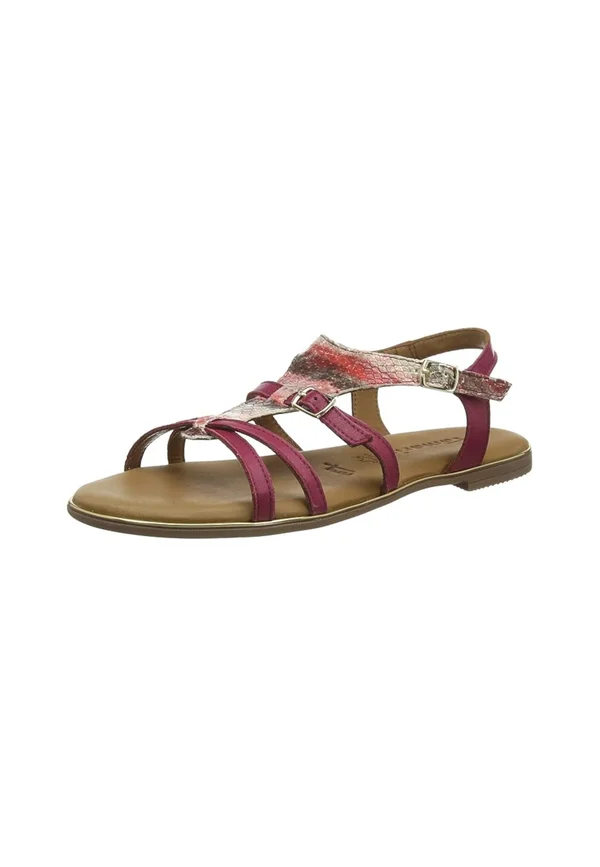Sandals - berry red comb
