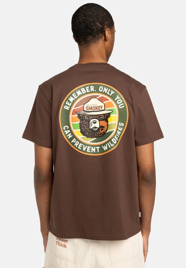 SBXE PREVENT - À MANCHES COURTES POUR - Print T-shirt - brown