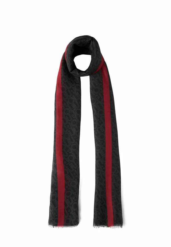 Scarf - dark grey red