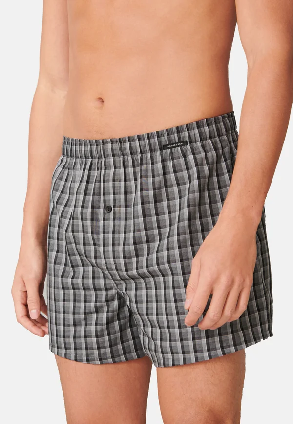 SCHIESSER BOXERSHORTS 6ER PACK WEB - Trunks - schwarz