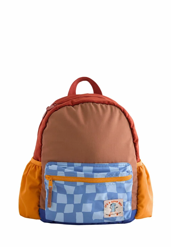 School bag - colourblock check