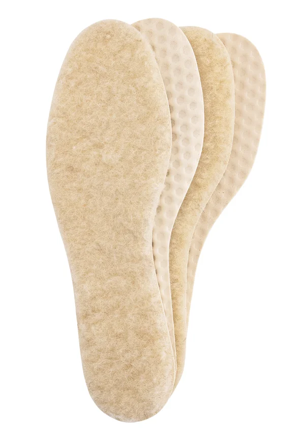 SCHUHSOHLE WÄRMENDE WOLLSOHLE 2ER PACK - Insole - beige