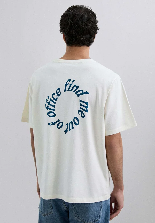 SCOUTOFOFFICE - Print T-shirt - cream