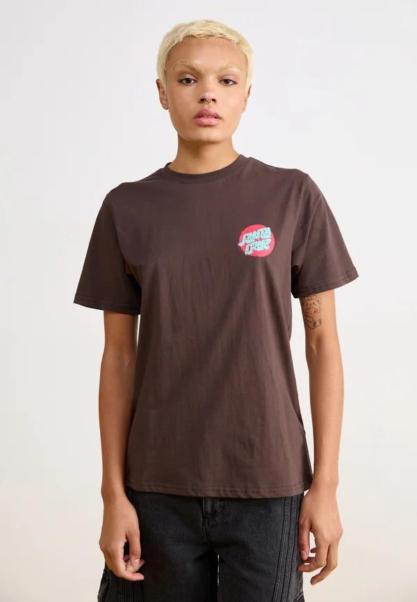 SCRAWL DOT - Print T-shirt - ground coffee