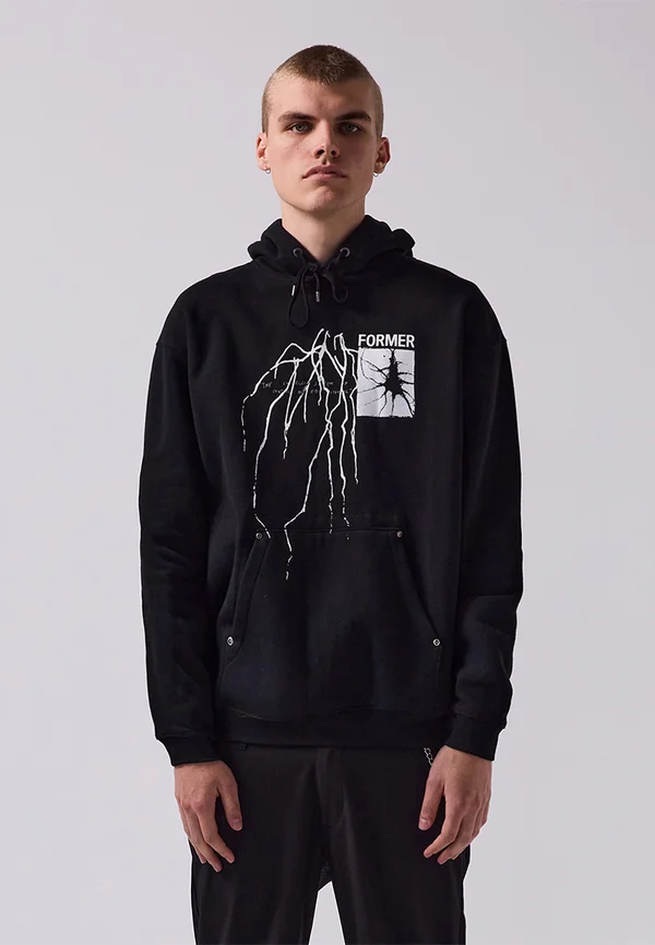 SCRAWL HOOD - Hoodie - black