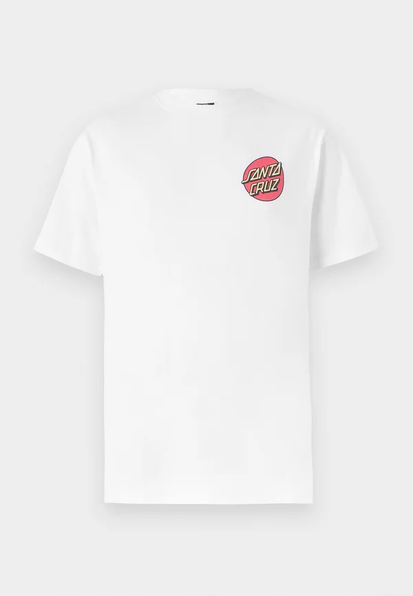 SCREAMING ROSE FLASH UNISEX - Print T-shirt - white
