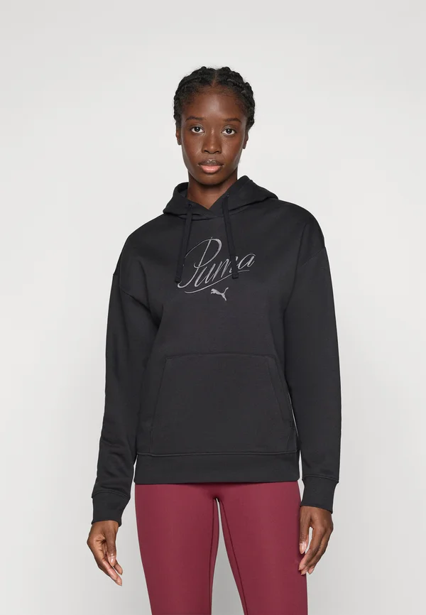 SCRIPT COMFORT HOODIE  - Hoodie - black